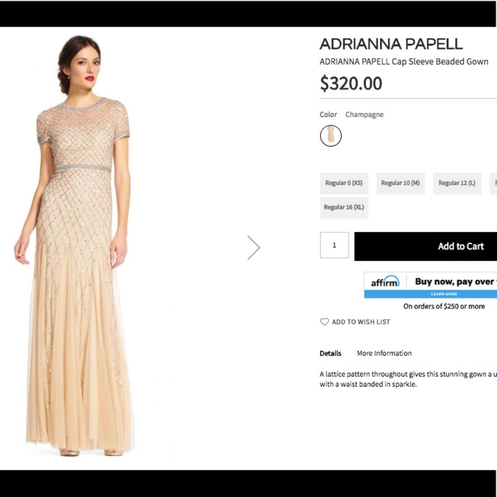 Adrianna Papell Gown